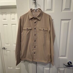 Men's Tan Button-Up Jacket